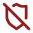 shield slash icon